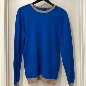 Equipment Paris Blue Beige Cashmere Sweater Sz S